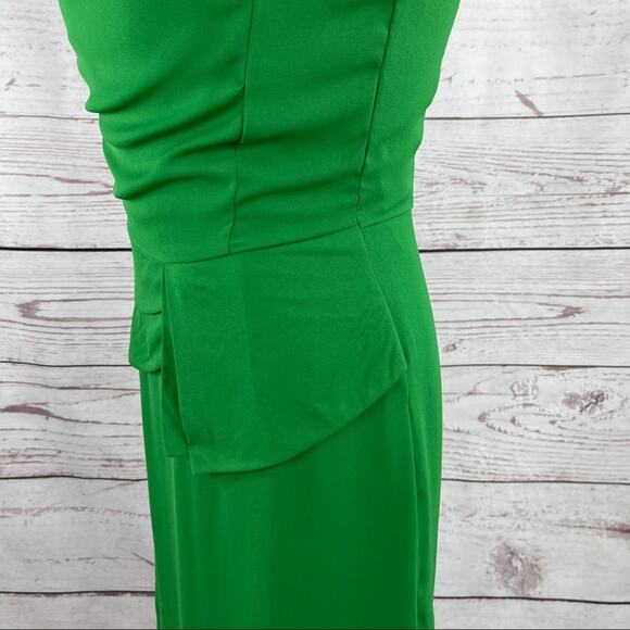 Meng Fei Lu green drape neck sheath dress - Picture 7 of 15